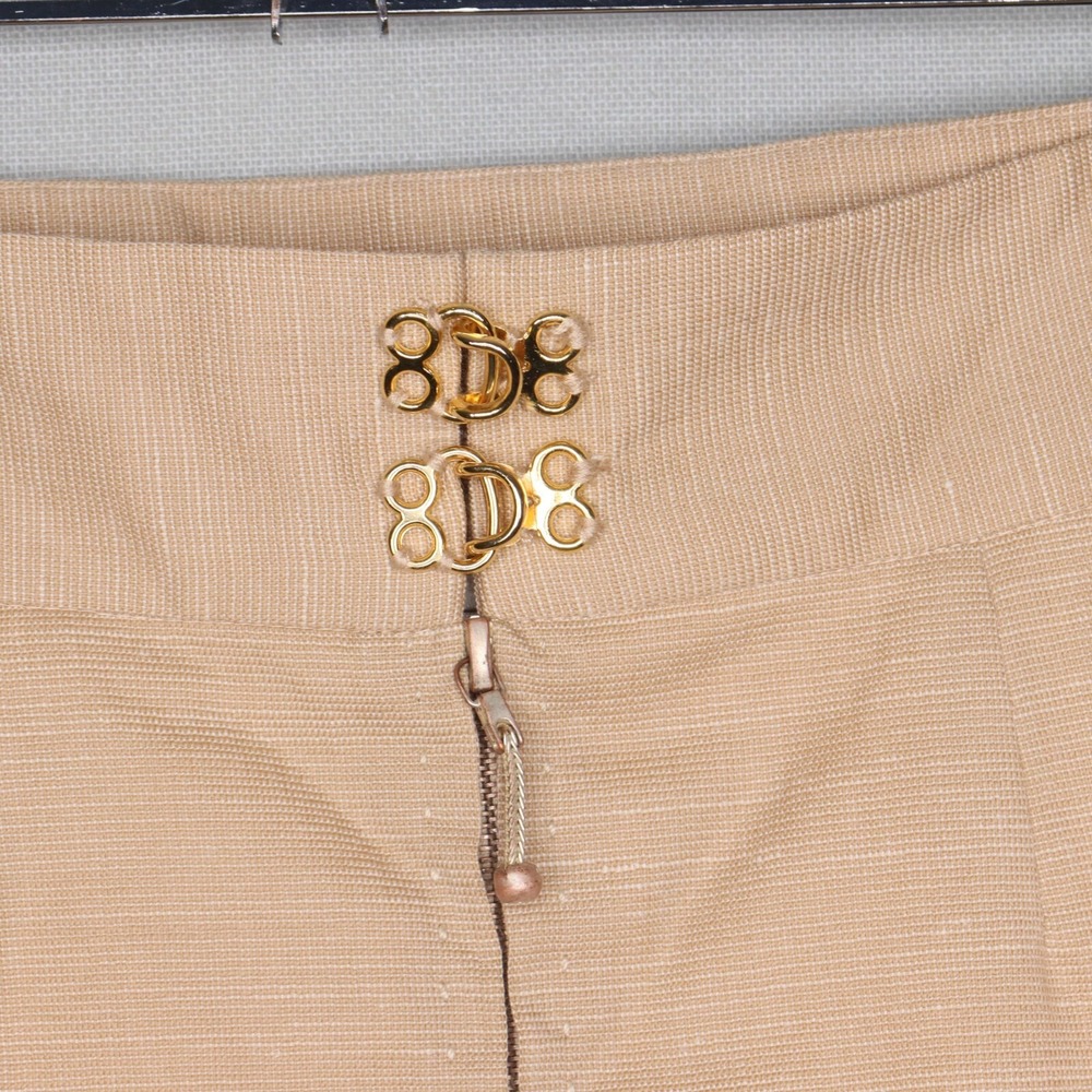 Peter Som Womens Beige Virgin Wool Linen Blend Pencil Skirt Size 2 Office Casual - Picture 7 of 7